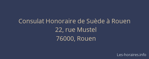 Consulat Honoraire de Suède à Rouen