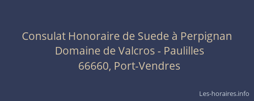 Consulat Honoraire de Suede &agrave; Perpignan