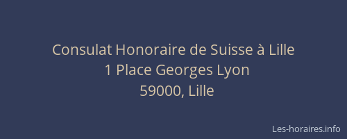 Consulat Honoraire de Suisse à Lille