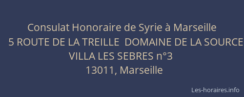 Consulat Honoraire de Syrie à Marseille