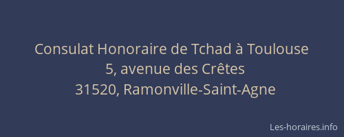 Consulat Honoraire de Tchad à Toulouse