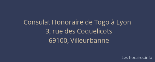 Consulat Honoraire de Togo à Lyon