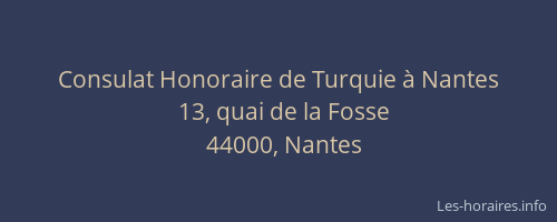 Consulat Honoraire de Turquie à Nantes