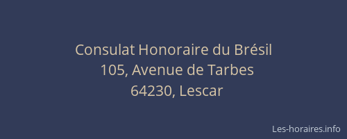 Consulat Honoraire du Br&eacute;sil