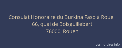 Consulat Honoraire du Burkina Faso à Roue