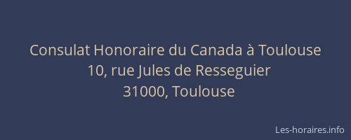 Consulat Honoraire du Canada à Toulouse