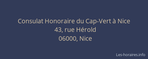 Consulat Honoraire du Cap-Vert à Nice