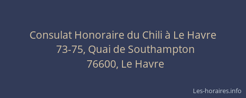Consulat Honoraire du Chili à Le Havre