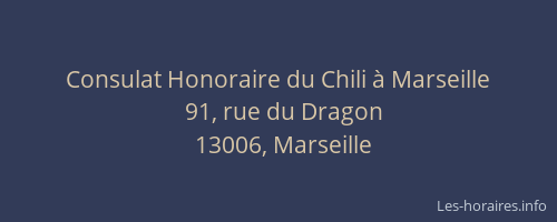 Consulat Honoraire du Chili à Marseille