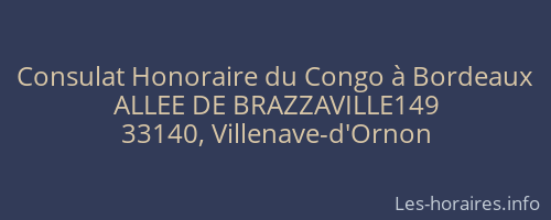 Consulat Honoraire du Congo à Bordeaux