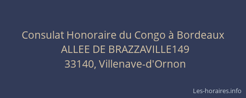 Consulat Honoraire du Congo à Bordeaux