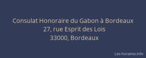 Consulat Honoraire du Gabon à Bordeaux