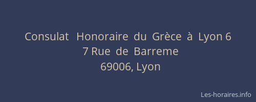 Consulat   Honoraire  du  Grèce  à  Lyon 6