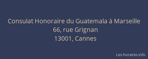 Consulat Honoraire du Guatemala à Marseille