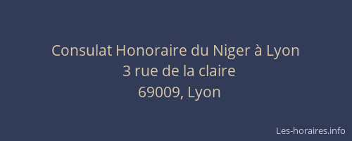 Consulat Honoraire du Niger à Lyon