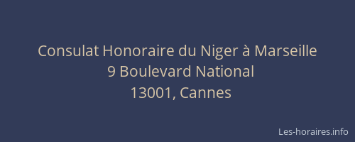 Consulat Honoraire du Niger à Marseille