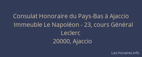 Consulat Honoraire du Pays-Bas à Ajaccio
