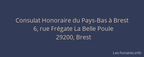 Consulat Honoraire du Pays-Bas à Brest
