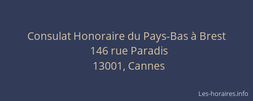 Consulat Honoraire du Pays-Bas à Brest