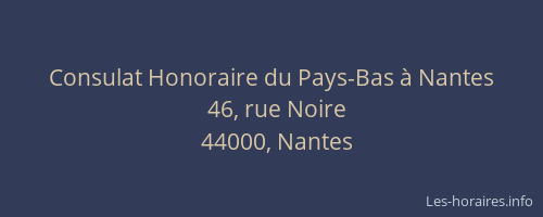 Consulat Honoraire du Pays-Bas à Nantes