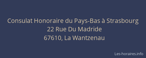 Consulat Honoraire du Pays-Bas à Strasbourg