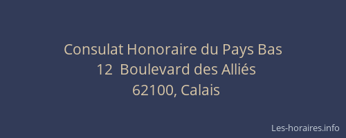 Consulat Honoraire du Pays Bas