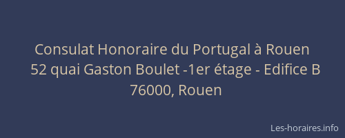 Consulat Honoraire du Portugal à Rouen