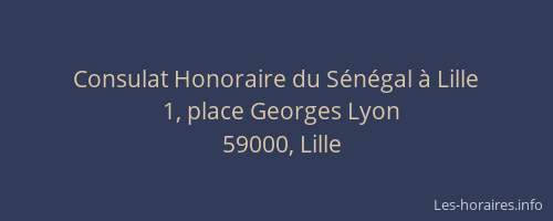 Consulat Honoraire du Sénégal à Lille