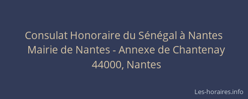 Consulat Honoraire du Sénégal à Nantes