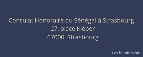 Consulat Honoraire du Sénégal à Strasbourg
