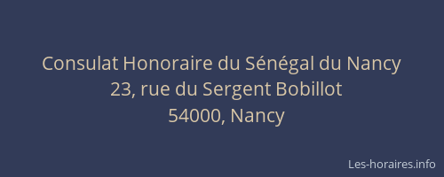 Consulat Honoraire du Sénégal du Nancy