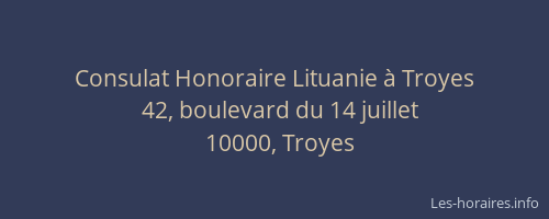 Consulat Honoraire Lituanie à Troyes