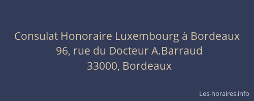 Consulat Honoraire Luxembourg à Bordeaux