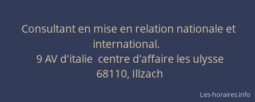 Consultant en mise en relation nationale et international.