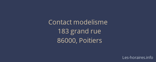Contact modelisme