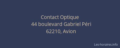 Contact Optique