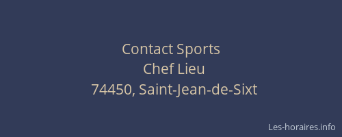 Contact Sports