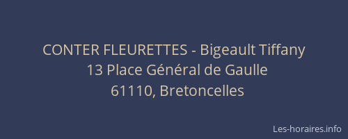 CONTER FLEURETTES - Bigeault Tiffany
