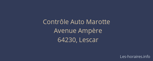 Contr&ocirc;le Auto Marotte