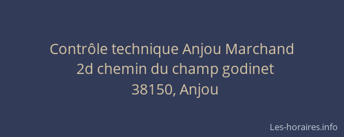 Contrôle technique Anjou Marchand