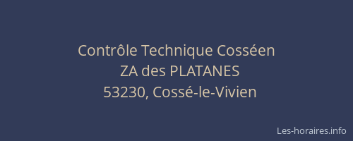 Contr&ocirc;le Technique Coss&eacute;en