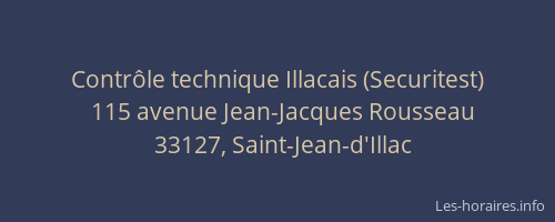 Contr&ocirc;le technique Illacais (Securitest)