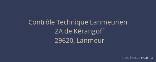 Contr&ocirc;le Technique Lanmeurien