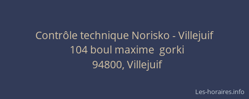 Contrôle technique Norisko - Villejuif