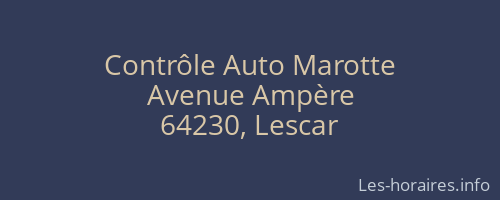 Contrôle Auto Marotte