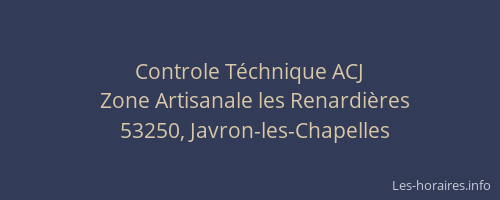 Controle T&eacute;chnique ACJ