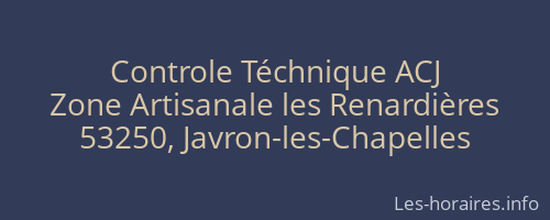 Controle Téchnique ACJ