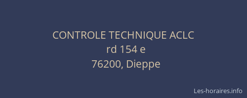 CONTROLE TECHNIQUE ACLC