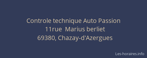 Controle technique Auto Passion