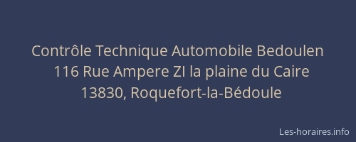 Contrôle Technique Automobile Bedoulen
